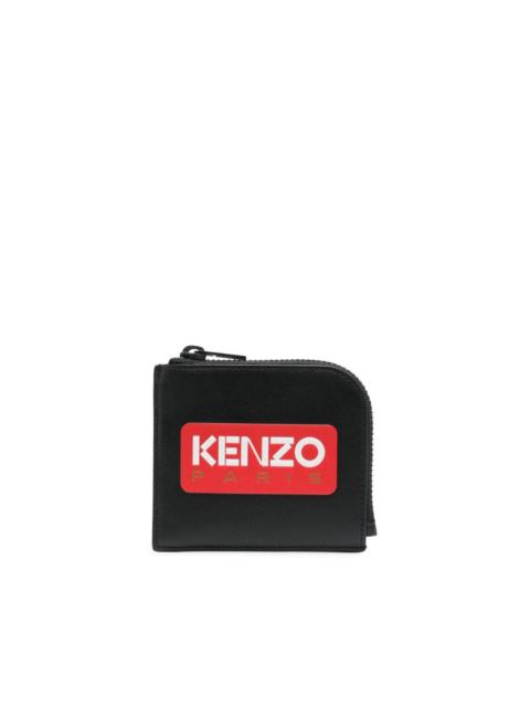 KENZO logo-print leather wallet