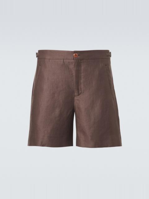 God’s True Cashmere Linen shorts with sunstone