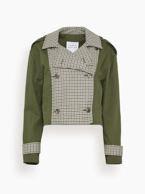 TANYA TAYLOR Walton Jacket in Army Check Multi