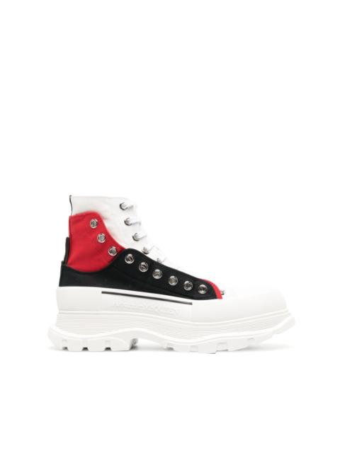 eyelet-detail high-top sneakers