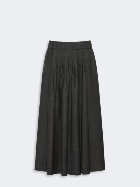 WEEKEND Max Mara OVEST Stretch wool flannel skirt - DARK GREY