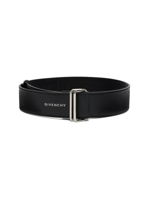 Givenchy Black Webbing & Leather Belt