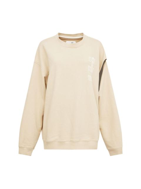 MM6 Maison Margiela Numbers-motif cut-out sweatshirt