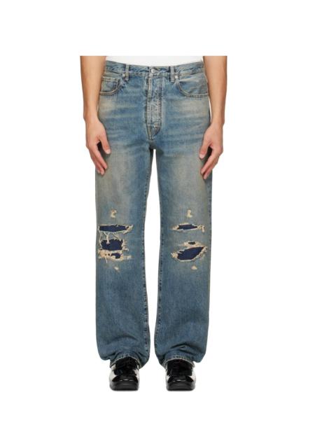 Maison Margiela Blue Distressed Denim Jeans