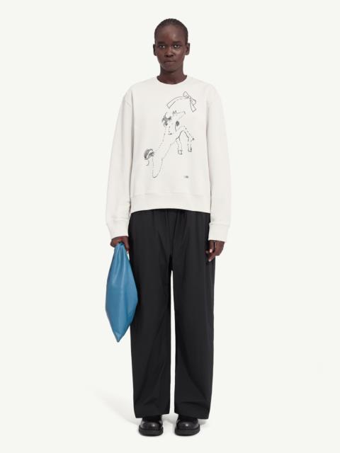 MM6 Maison Margiela Horse print unbrushed cotton sweatshirt