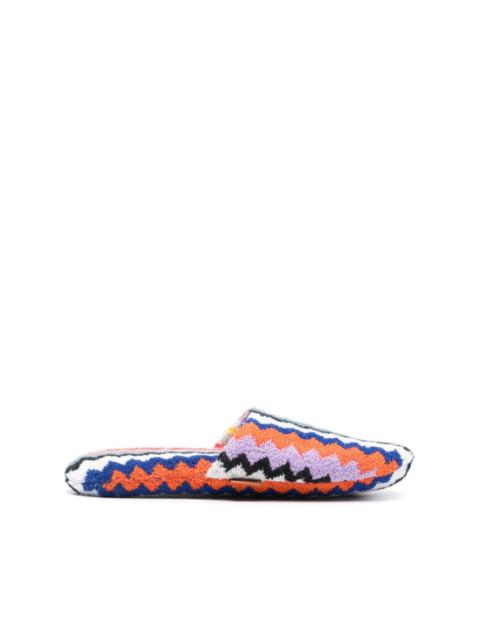 Missoni zigzag-motif slippers