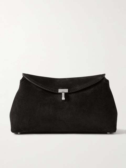 TOTEME T-lock Suede Clutch