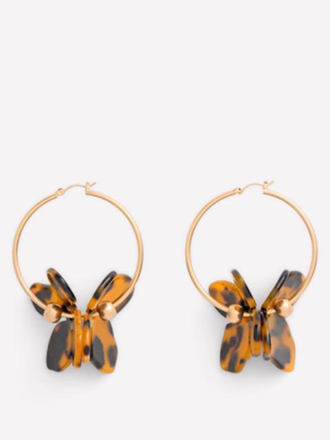 BODEN Resin Flower Hoops-Brown Tort