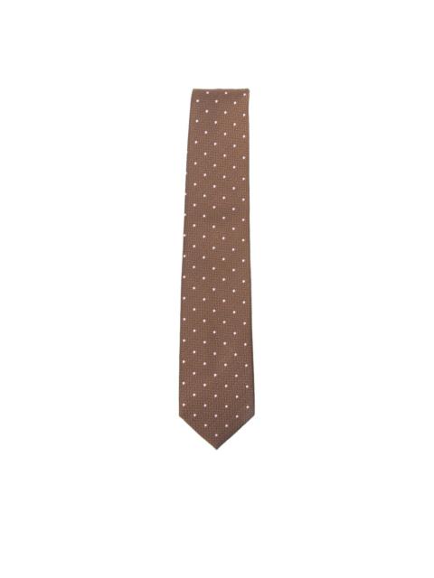 Brioni dot-pattern silk tie