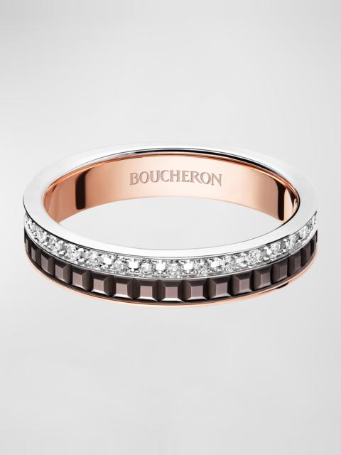 Boucheron Quatre 18K Tricolor Gold Classique Diamond Ring