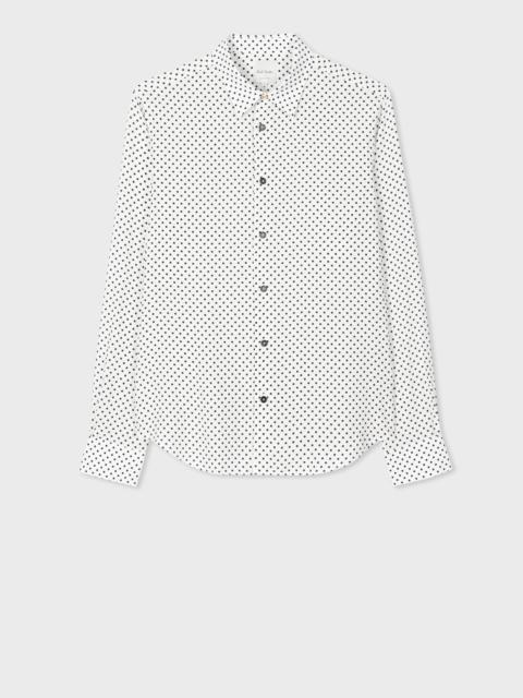 White Polka Dot Viscose Shirt