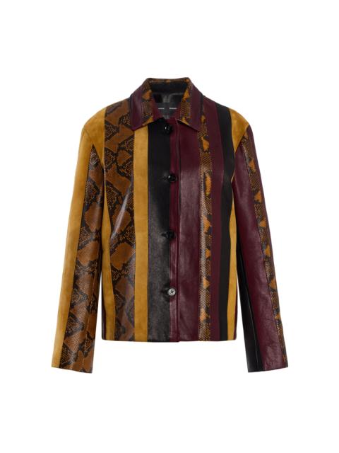 Proenza Schouler Sirine Pieced Leather Jacket multi