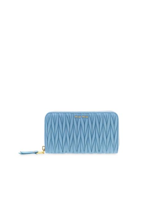 Miu Miu woven foldover wallet