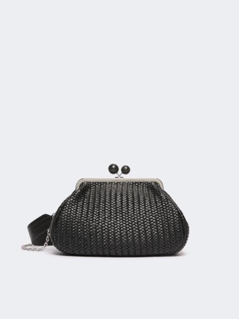 WEEKEND Max Mara ERE Medium Pasticcino Bag in woven leather - BLACK