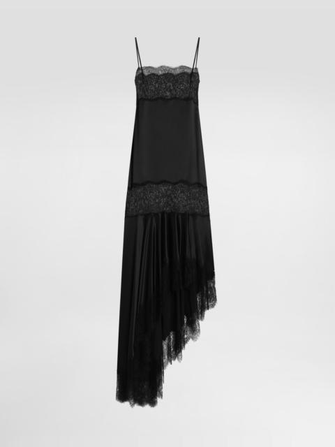Dolce & Gabbana Satin dress with lace bands