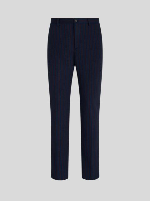 STRIPED JERSEY TAILORED TROUSERS