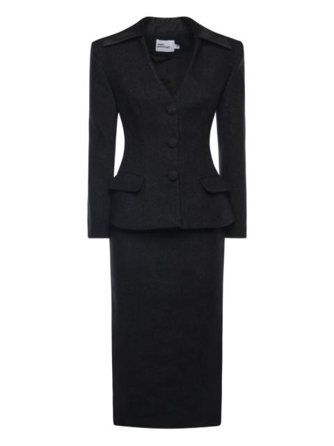 long-sleeve midi dress