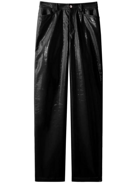 Proenza Schouler lacquered-effect straight-leg trousers