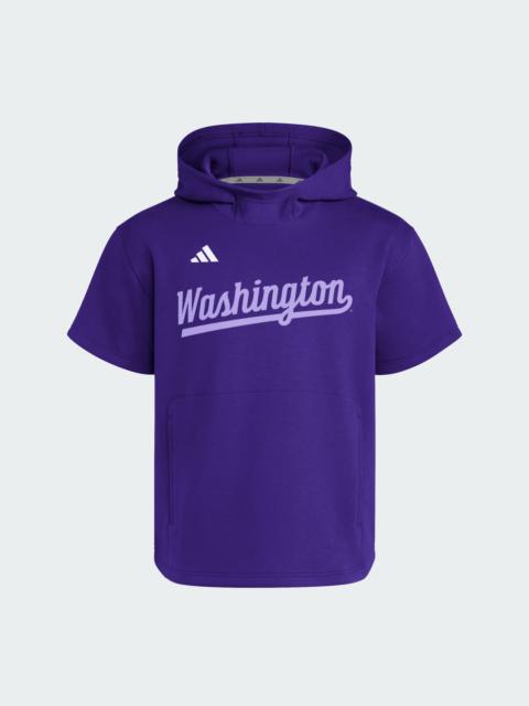 adidas Washington Huskies Dugout Short Sleeve Hoodie