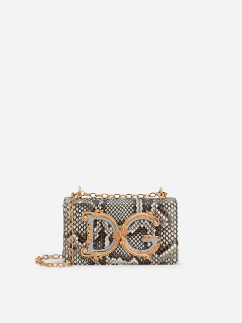 Dolce & Gabbana Python skin DG Girls phone bag