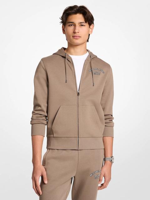 MICHAEL KORS Logo Cotton Blend Zip-Up Hoodie