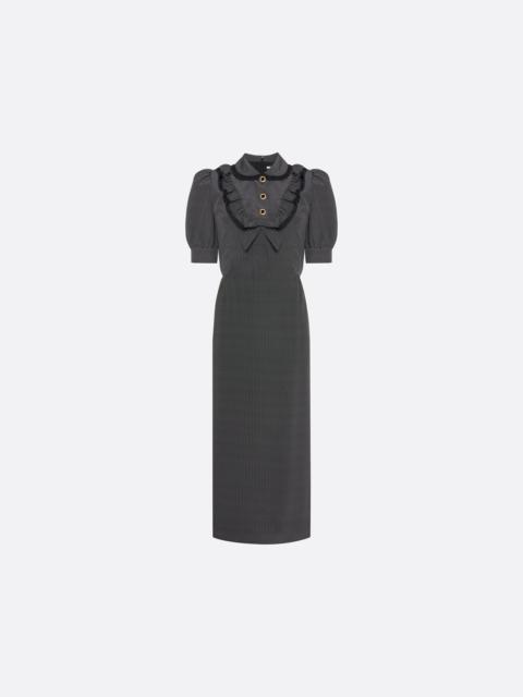 Alessandra Rich POLKA-DOT SILK MIDI DRESS