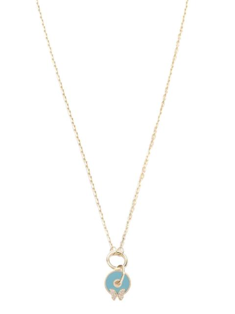 FOUNDRAE Butterfly Symbol Disk Drop Necklace - Reverie