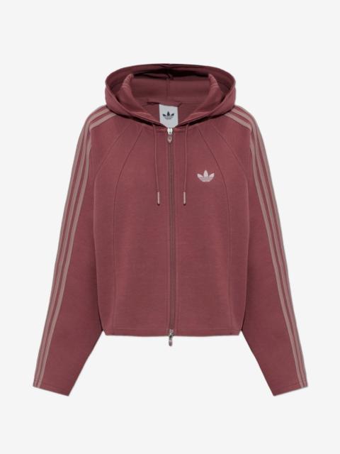 adidas logo-embroidered side-stripe hoodie