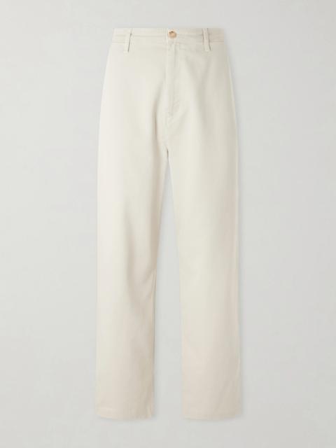 FRAME Wide-Leg Cotton-Twill Trousers