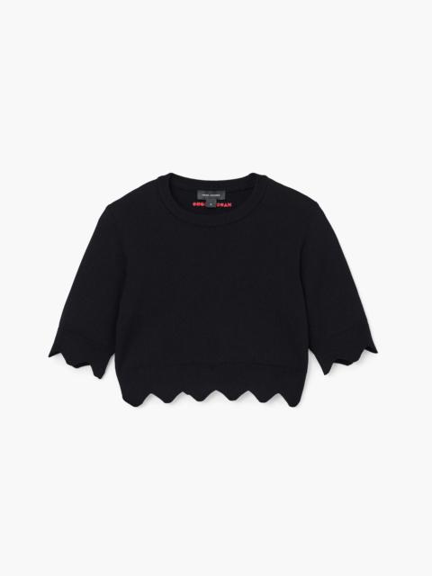 Marc Jacobs SCALLOP DAISY CROP SWEATER