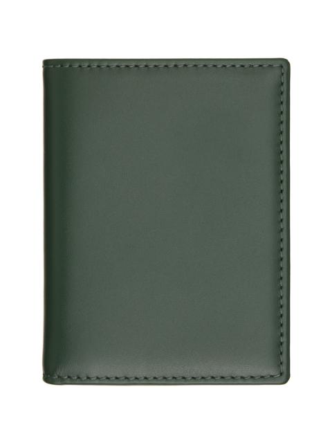 Comme Des Garçons Green Classic Leather Card Holder
