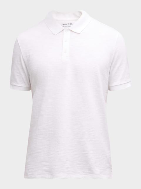 Vince Classic Slub Cotton Polo Shirt