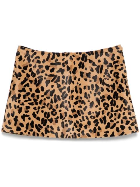 Alaïa leopard-print mini skirt