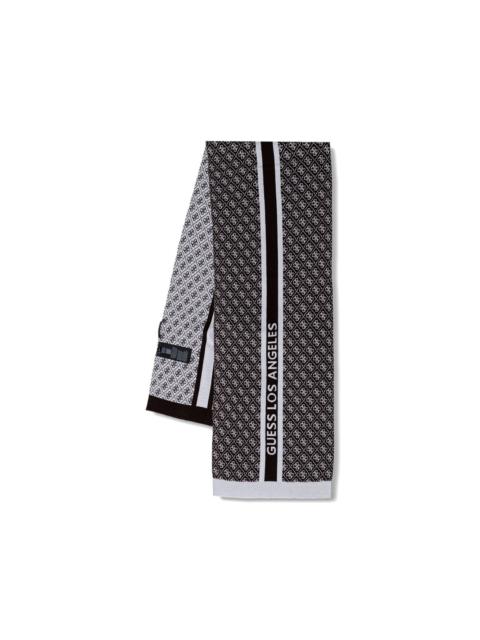 GUESS USA monogram-pattern logo-print scarf