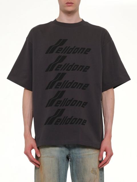 We11done Classic Front Logo T-Shirt in Charcoal