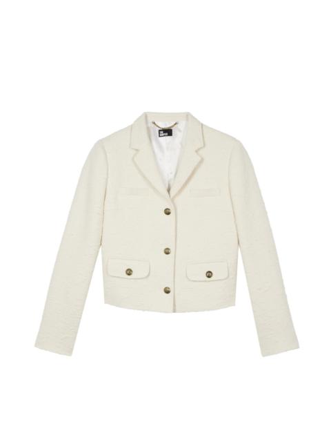 The Kooples TWEED SUIT JACKET IN ECRU