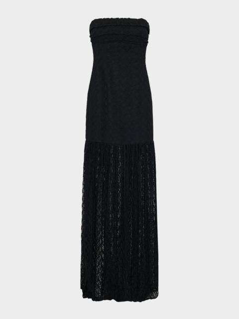 NICHOLAS Kairo Strapless A-Line Lace Gown