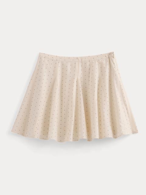 EVERLANE GODET MINI SKIRT IN COTTON SILK