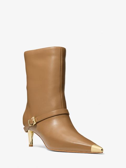 MICHAEL KORS Kasia Leather Buckle Boot