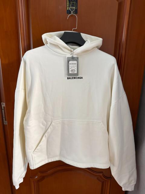 BALENCIAGA Balenciaga AW24 Embroidered Logo Hooded Sweater