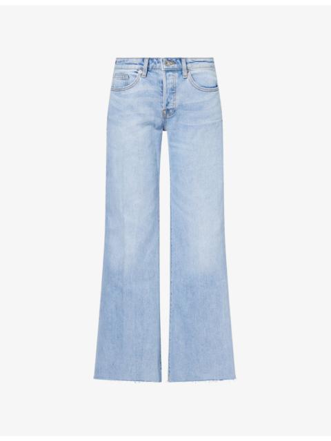 GOOD AMERICAN Vintage Low Relaxed Flare-Leg Denim Jeans