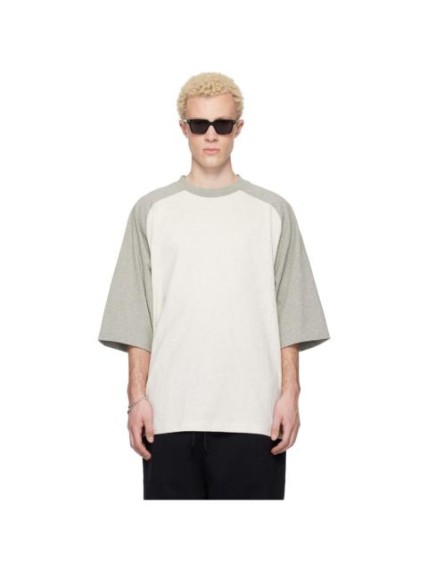 ESSENTIALS Off-White & Gray Signature Baseball T-shirt