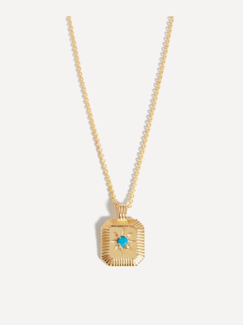 MISSOMA 18ct Gold-Plated Vermeil Silver Engravable December Birthstone Star Ridge Pendant Necklace