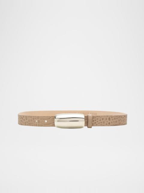 L'AGENCE x Streets Ahead Marlowe Croc-Embossed Leather Belt