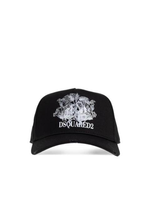 DSQUARED2 graphic-print distressed baseball cap