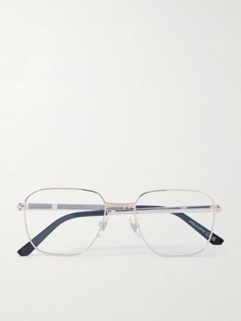 Cartier Santos de Cartier D-Frame Silver-Tone Titanium Optical Glasses