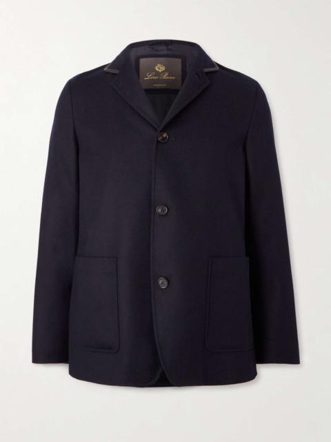 Spagna Leather-Trimmed Cashmere-Felt Jacket