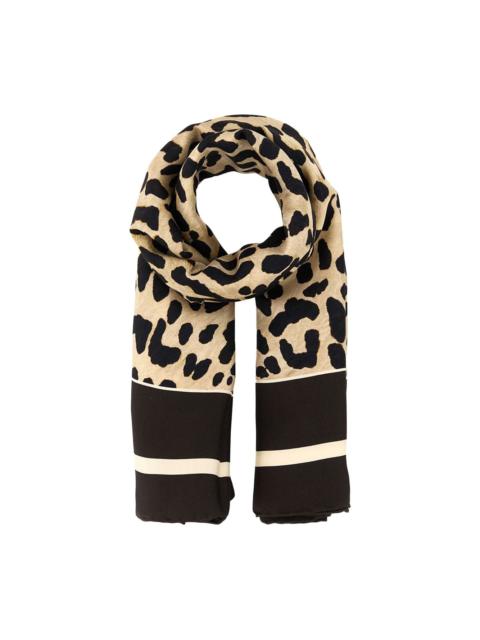 Valentino leopard-print silk scarf