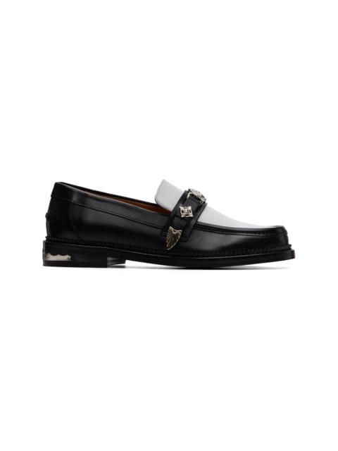 TOGA VIRILIS SSENSE Exclusive Black & White Hard Leather Loafers