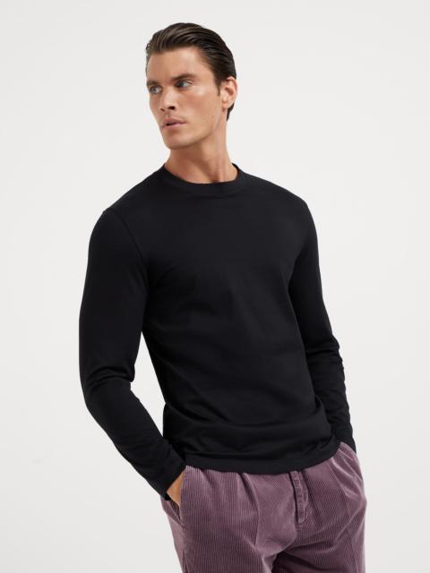 Brunello Cucinelli Cotton jersey long sleeve crew neck T-shirt